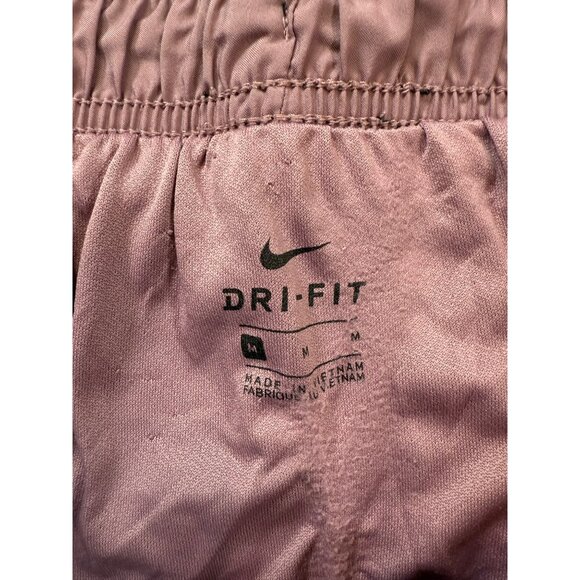 Nike Dri-Fit Womens Running Shorts Black & Pink Wicking Medium (bin DD191) - Picture 6 of 6